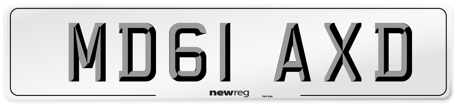 MD61 AXD Number Plate from New Reg